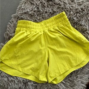 Lime Green Lululemon Track That Shorts
